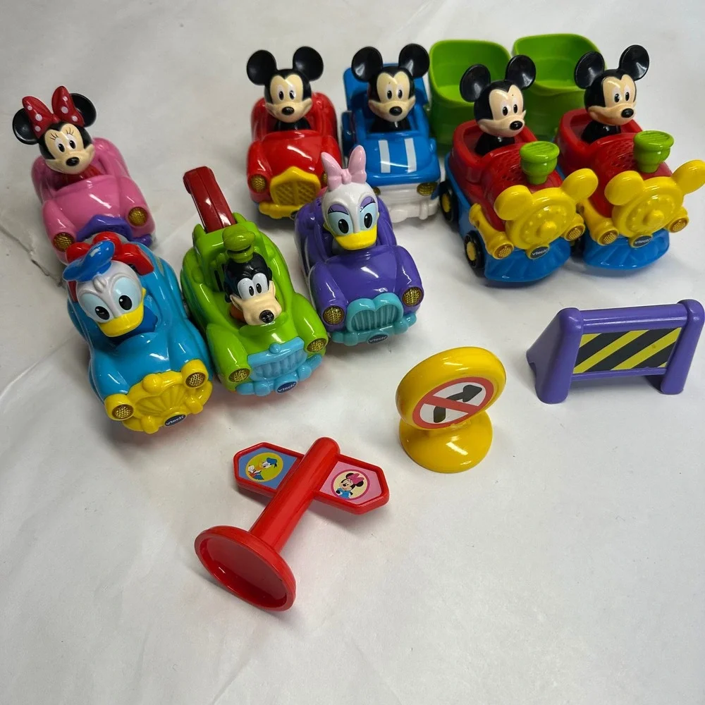 VTech Go Go Smart Wheels Disney Mickey Choo-Choo Express Minnie Ice Cream 9 Cars